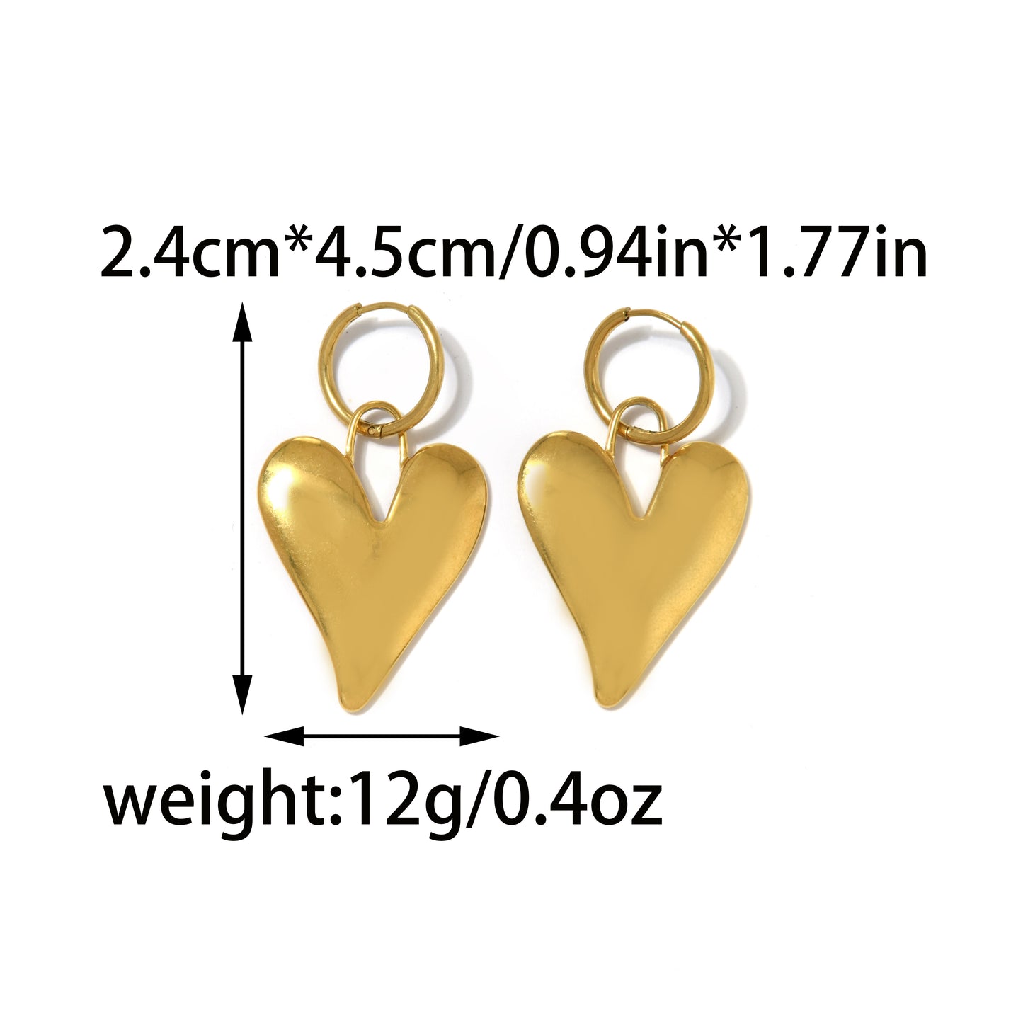 Heart Shape Jewelry Set For Women Featuring Waterproof Non Tarnish 304 Stainless Steel With 18K Real Gold Plated Box Chain