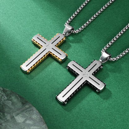Original Design Men's Cross Pendant For Everyday Wear Made Of Durable Titanium Steel