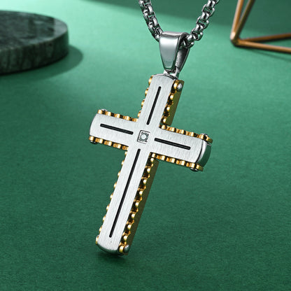 Original Design Men's Cross Pendant For Everyday Wear Made Of Durable Titanium Steel
