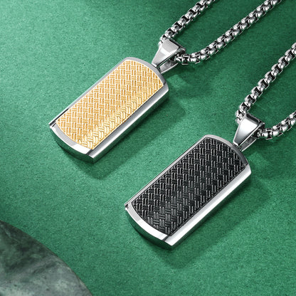 Lingge Original Design Pendant For Unisex Featuring Titanium Steel Material With Beaded Chain