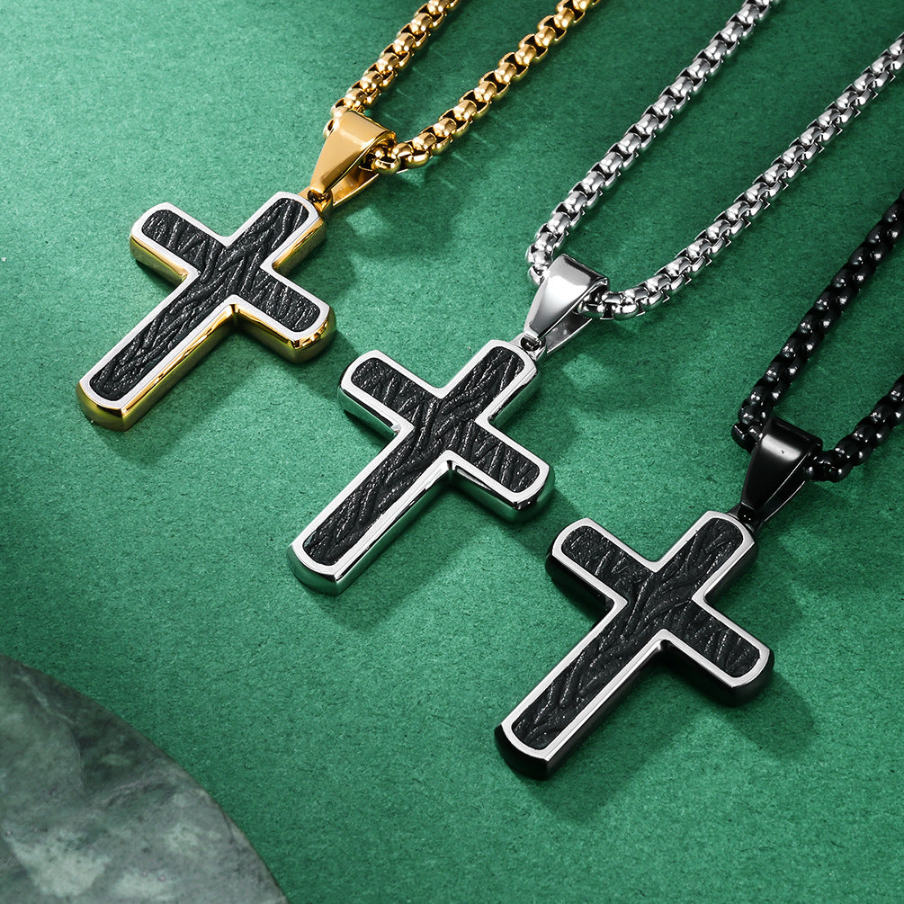 Original Design Men's Metal Cross Necklace Pendant For Stylish Everyday Wear