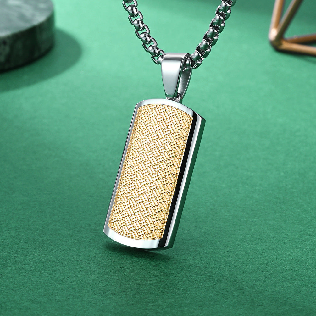 Lingge Original Design Pendant For Unisex Featuring Titanium Steel Material With Beaded Chain