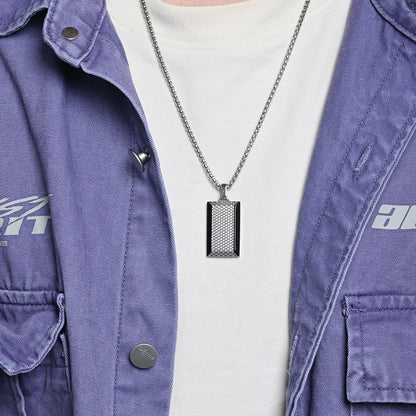 Honeycomb Pendant Necklace For Men, Made Of Durable Titanium Steel