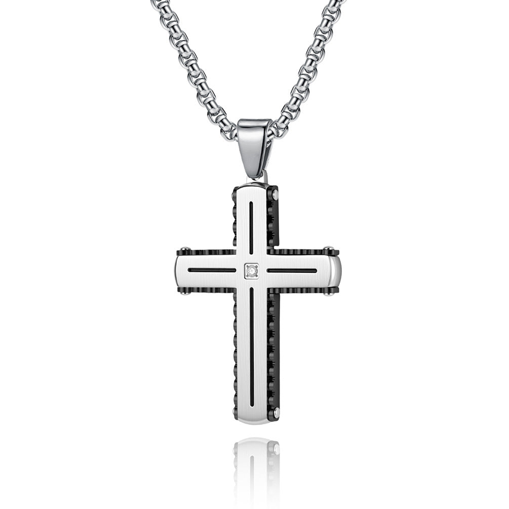Original Design Men's Cross Pendant For Everyday Wear Made Of Durable Titanium Steel