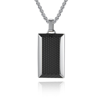 Honeycomb Pendant Necklace For Men, Made Of Durable Titanium Steel