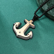 Black Gold Pendant with Black Pearl Chain