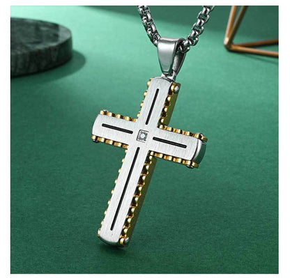 Original Design Men's Cross Pendant For Everyday Wear Made Of Durable Titanium Steel
