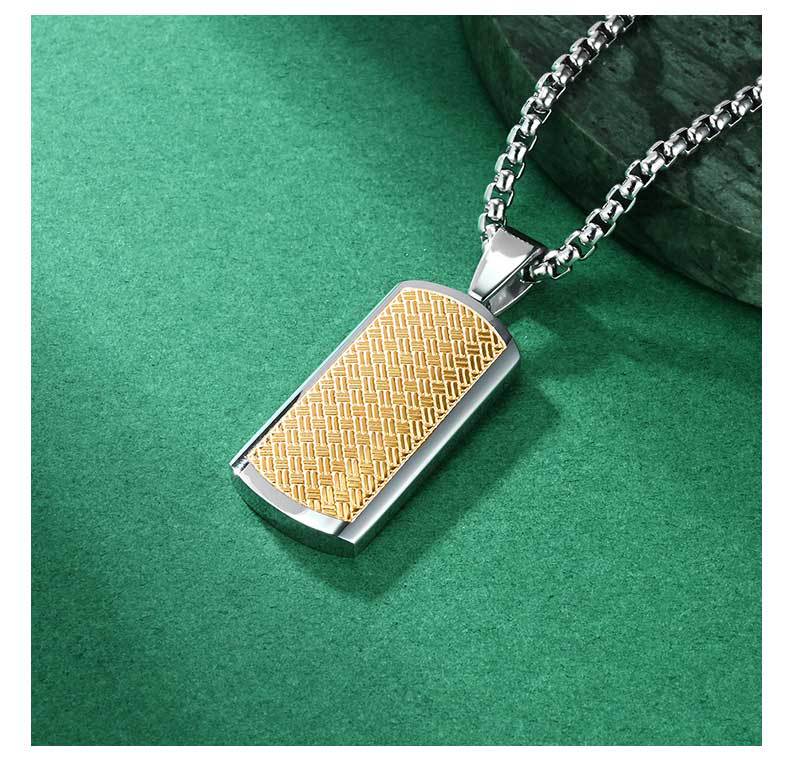 Lingge Original Design Pendant For Unisex Featuring Titanium Steel Material With Beaded Chain