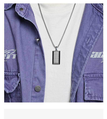 Honeycomb Pendant Necklace For Men, Made Of Durable Titanium Steel