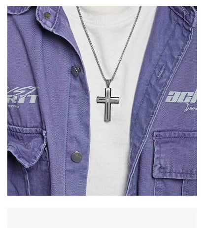 Original Design Men's Cross Pendant For Everyday Wear Made Of Durable Titanium Steel