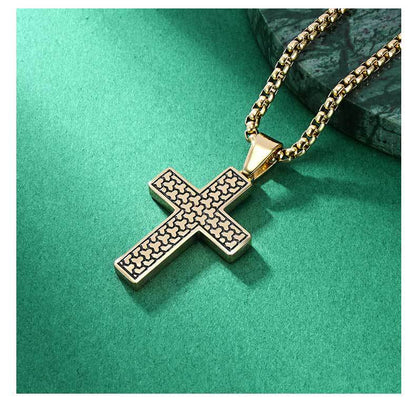 Original Design Men's Titanium Steel Cross Pendant For Stylish Wear