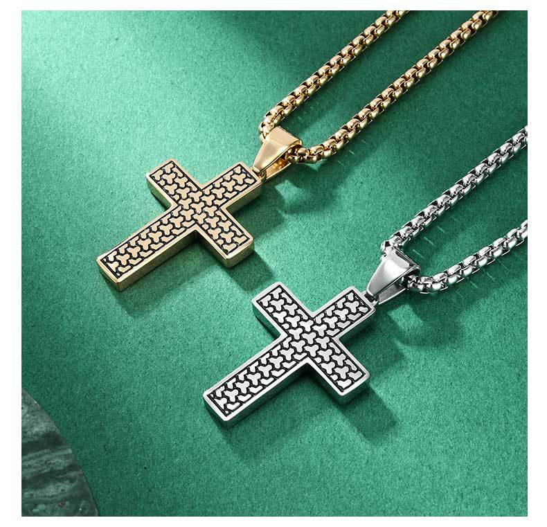 Original Design Men's Titanium Steel Cross Pendant For Stylish Wear