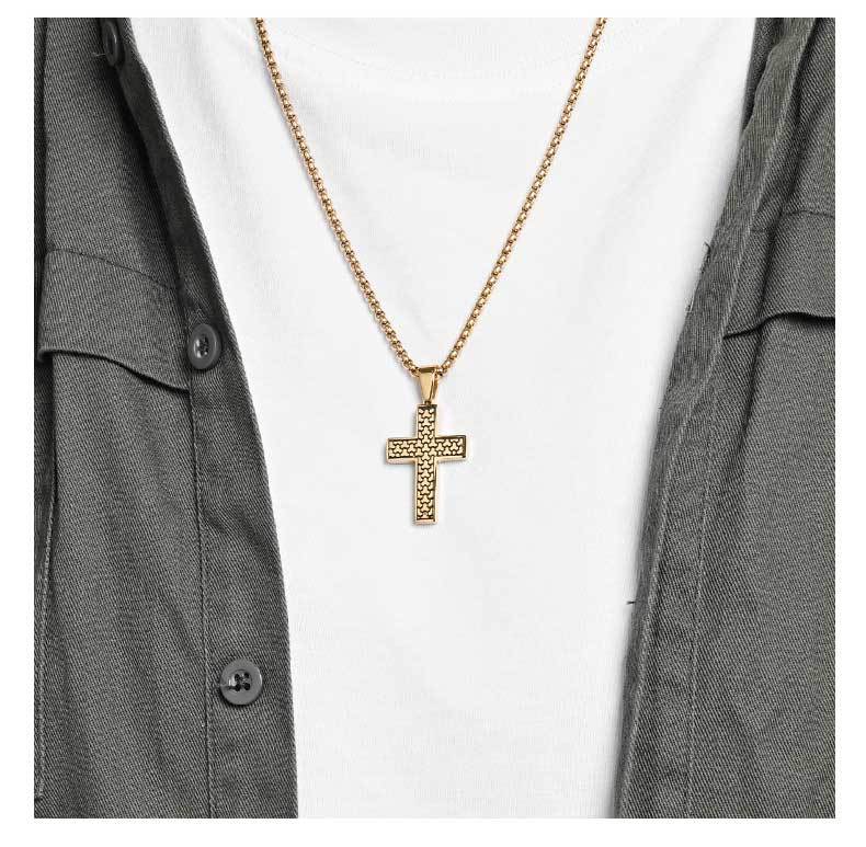 Original Design Men's Titanium Steel Cross Pendant For Stylish Wear