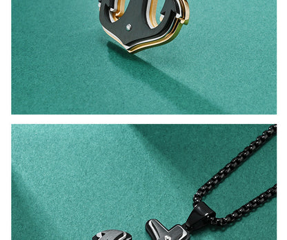 Three Layer Necklace For Unisex Featuring Black Beaded Chain With Electroplated Gold Plating Process