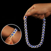 Gold Royal Blue Glass + Simple Buckle