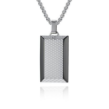 Honeycomb Pendant Necklace For Men, Made Of Durable Titanium Steel