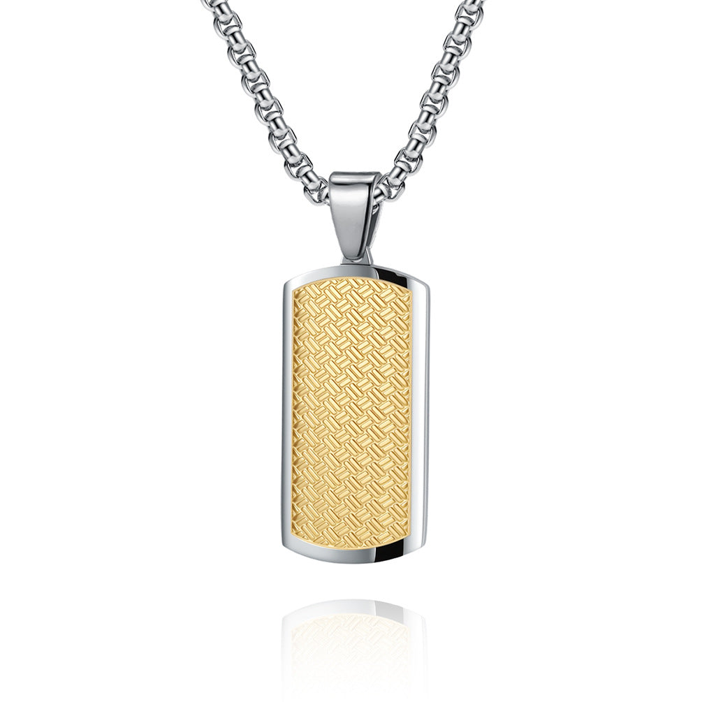 Lingge Original Design Pendant For Unisex Featuring Titanium Steel Material With Beaded Chain