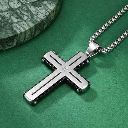 Original Design Men's Cross Pendant For Everyday Wear Made Of Durable Titanium Steel