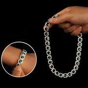 Gold Green Glass + Simple Clasp