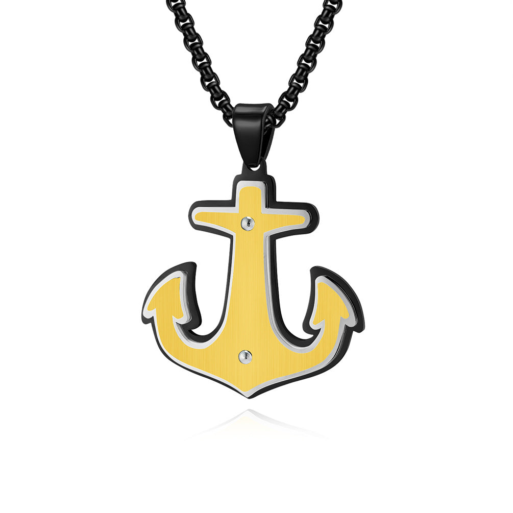 Three Layer Necklace For Unisex Featuring Black Beaded Chain With Electroplated Gold Plating Process