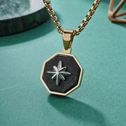 Gold Pendant plus Gold Pearl Chain