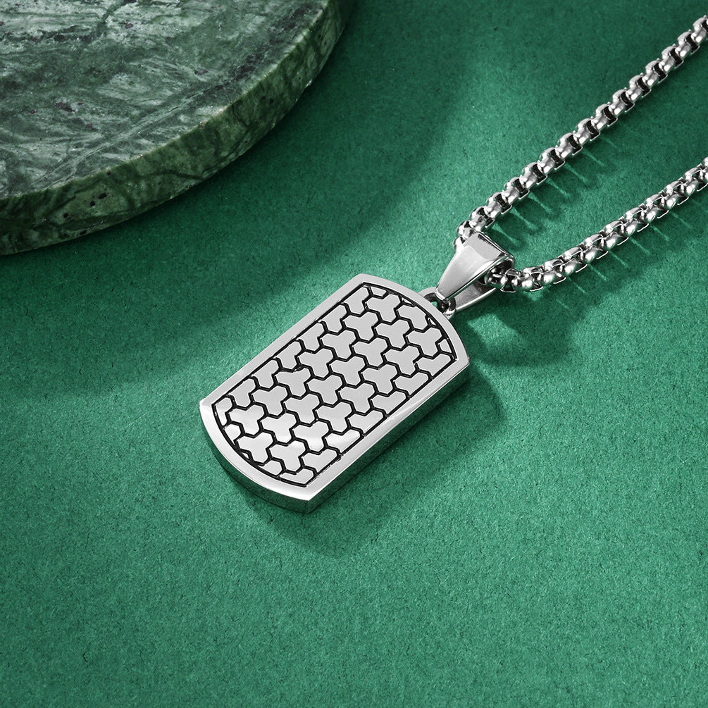 Hip-Hop Style Football Pendant For Men Made Of Durable Titanium Steel