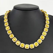 Gold Lemon Yellow Glass + Simple Buckle