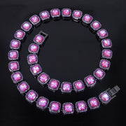 Gun Black Mocha Purple (Small Diamond Purple) + Simple Buckle