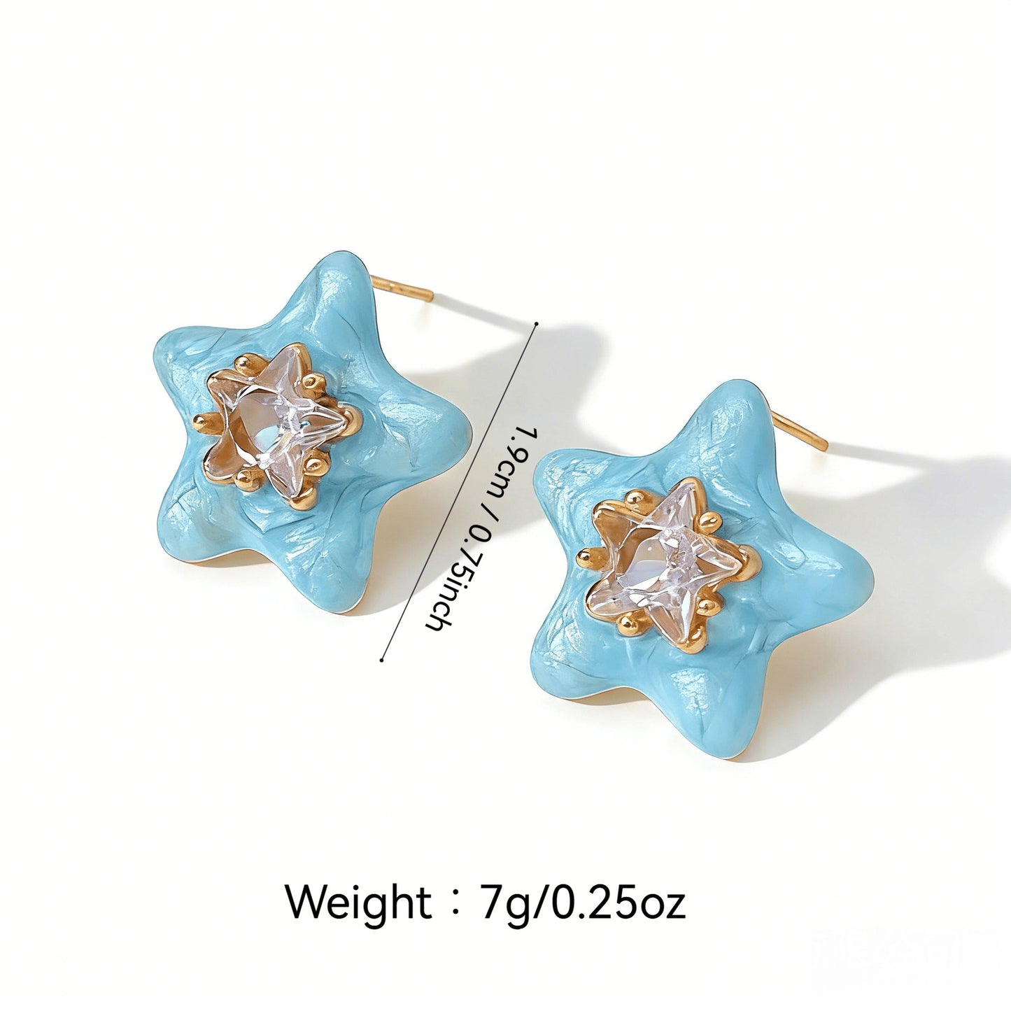Sweet Pink Flowers Stud Earrings For Women With Electroplated Gold Plating Process