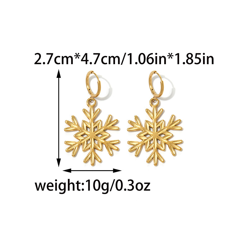 Cute Pentagram Stud Earrings For Women In 304 Stainless Steel With 18K Gold Plated Electroplated Finish