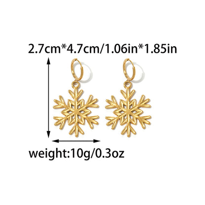 Cute Pentagram Stud Earrings For Women In 304 Stainless Steel With 18K Gold Plated Electroplated Finish