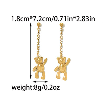 Cute Pentagram Stud Earrings For Women In 304 Stainless Steel With 18K Gold Plated Electroplated Finish