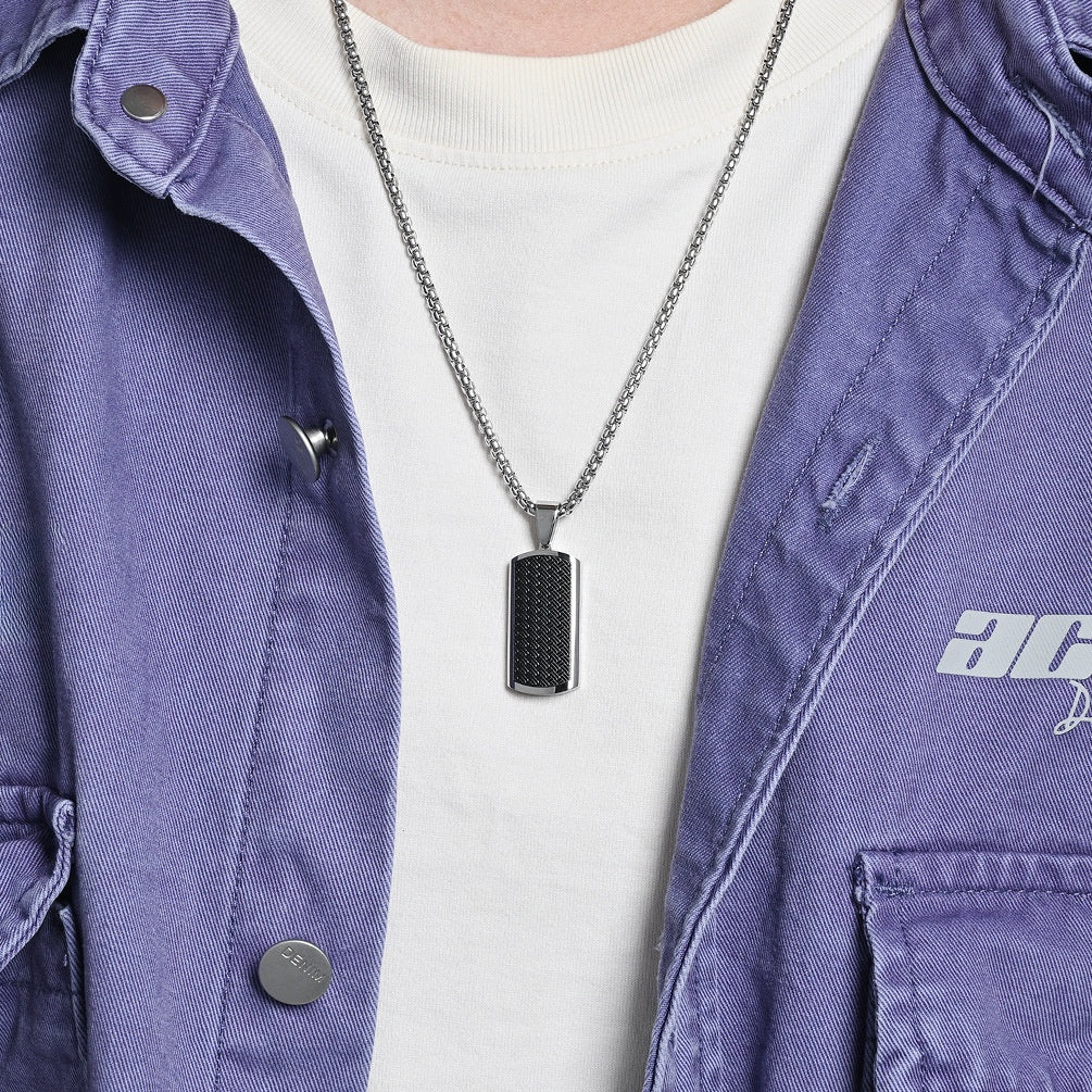 Lingge Original Design Pendant For Unisex Featuring Titanium Steel Material With Beaded Chain