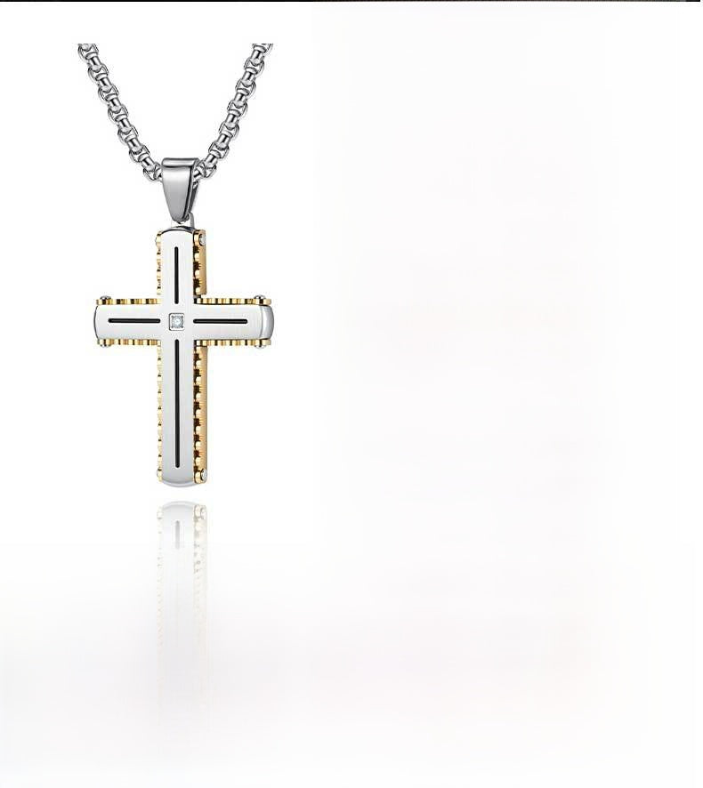 Original Design Men's Cross Pendant For Everyday Wear Made Of Durable Titanium Steel
