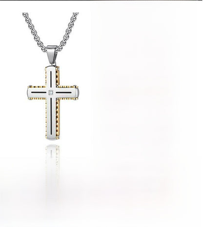 Original Design Men's Cross Pendant For Everyday Wear Made Of Durable Titanium Steel