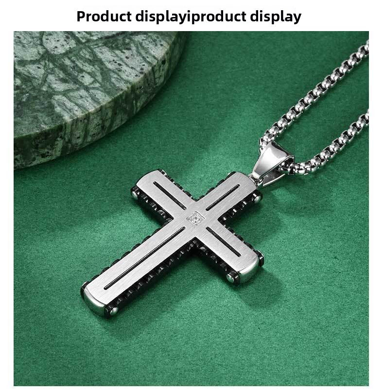 Original Design Men's Cross Pendant For Everyday Wear Made Of Durable Titanium Steel