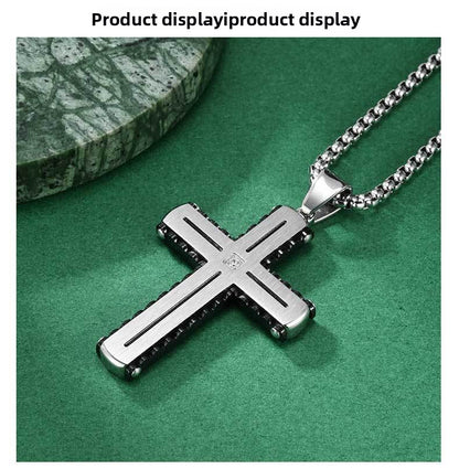 Original Design Men's Cross Pendant For Everyday Wear Made Of Durable Titanium Steel