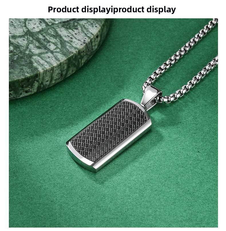 Lingge Original Design Pendant For Unisex Featuring Titanium Steel Material With Beaded Chain
