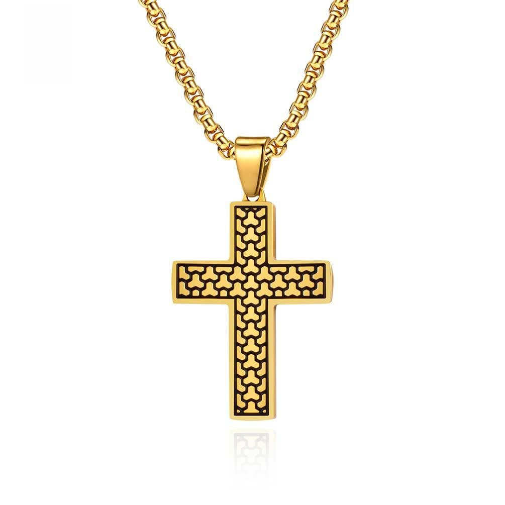Original Design Men's Titanium Steel Cross Pendant For Stylish Wear