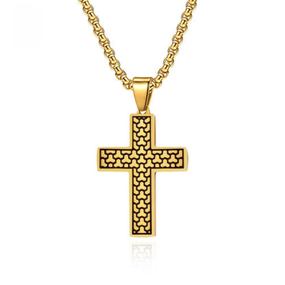 Original Design Men's Titanium Steel Cross Pendant For Stylish Wear