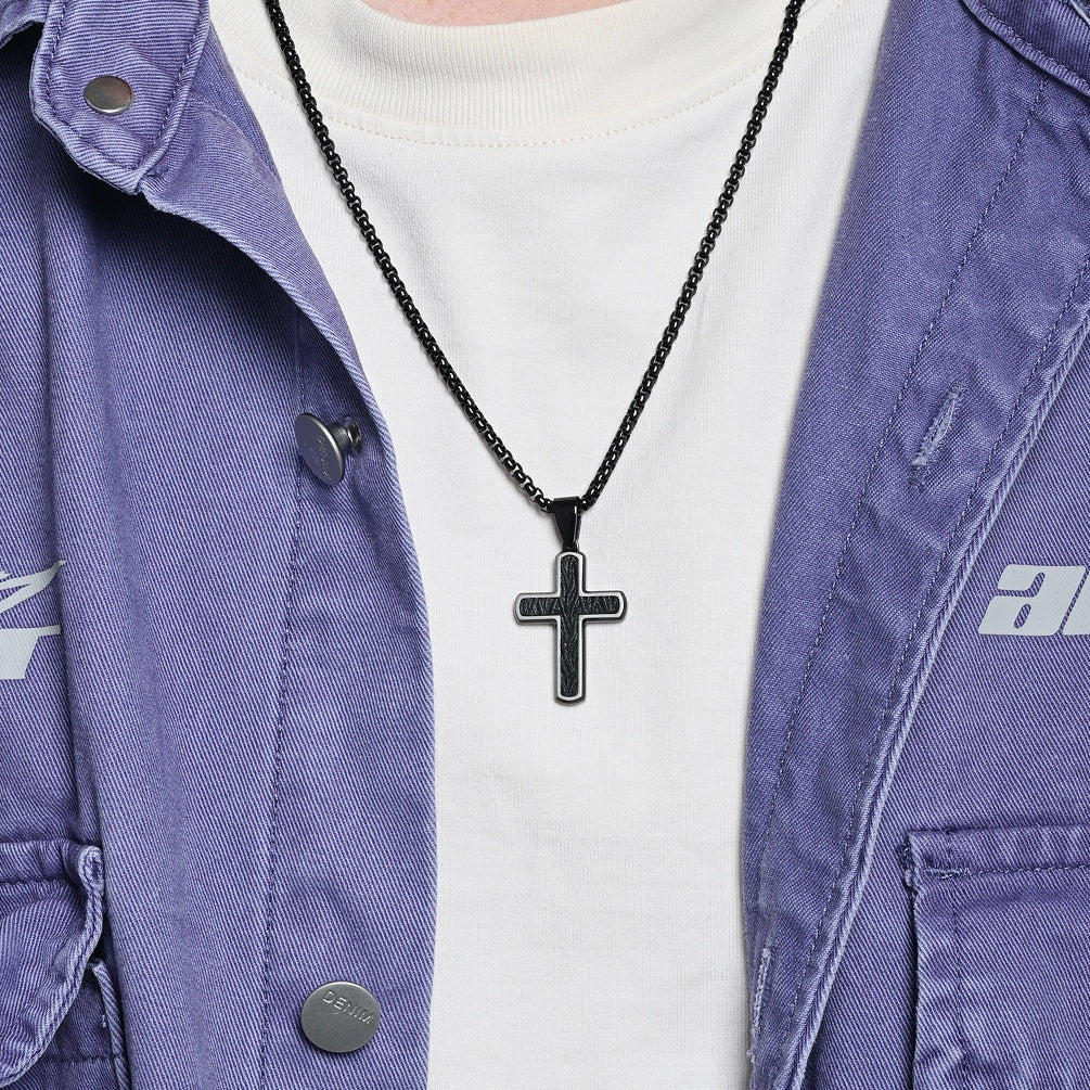 Original Design Men's Metal Cross Necklace Pendant For Stylish Everyday Wear
