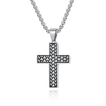 Original Design Men's Titanium Steel Cross Pendant For Stylish Wear