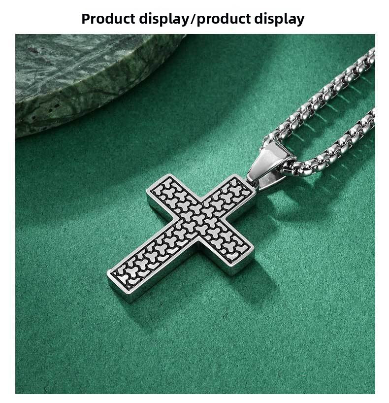 Original Design Men's Titanium Steel Cross Pendant For Stylish Wear