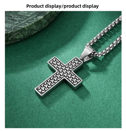 Original Design Men's Titanium Steel Cross Pendant For Stylish Wear