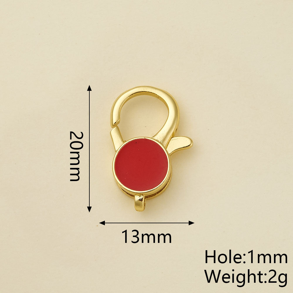 Heart Shape Pendant With Lobster Clasp, Copper With 18K Gold Electroplating 0.05-0.08µm, 1 Pc