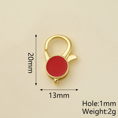 Heart Shape Pendant With Lobster Clasp, Copper With 18K Gold Electroplating 0.05-0.08µm, 1 Pc