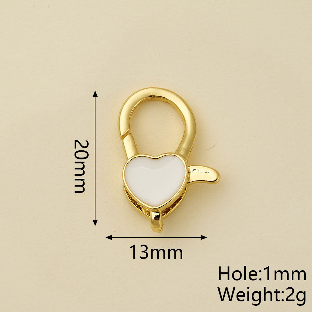 Heart Shape Pendant With Lobster Clasp, Copper With 18K Gold Electroplating 0.05-0.08µm, 1 Pc