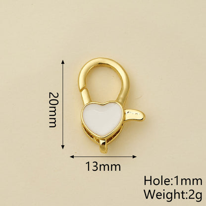 Heart Shape Pendant With Lobster Clasp, Copper With 18K Gold Electroplating 0.05-0.08µm, 1 Pc