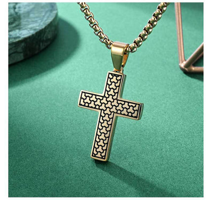 Original Design Men's Titanium Steel Cross Pendant For Stylish Wear