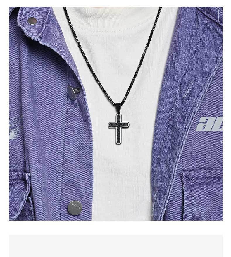 Original Design Men's Metal Cross Necklace Pendant For Stylish Everyday Wear
